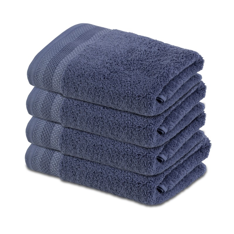 4-dijelni set ručnika Svilanit Glam 70x140 cm - plavi