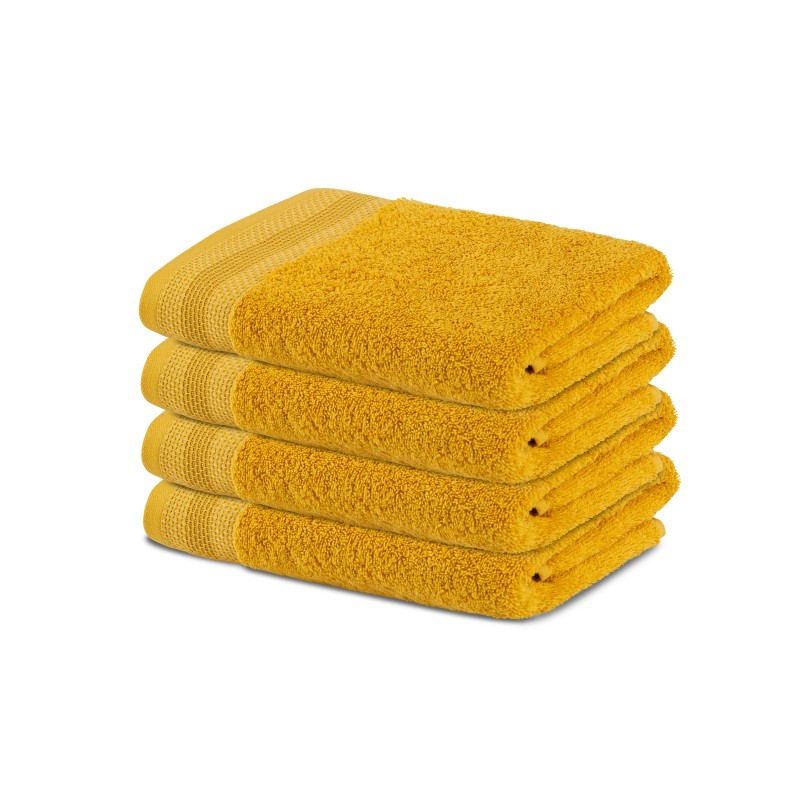 4-dijelni set ručnika Svilanit Glam 50x100 cm - žuti