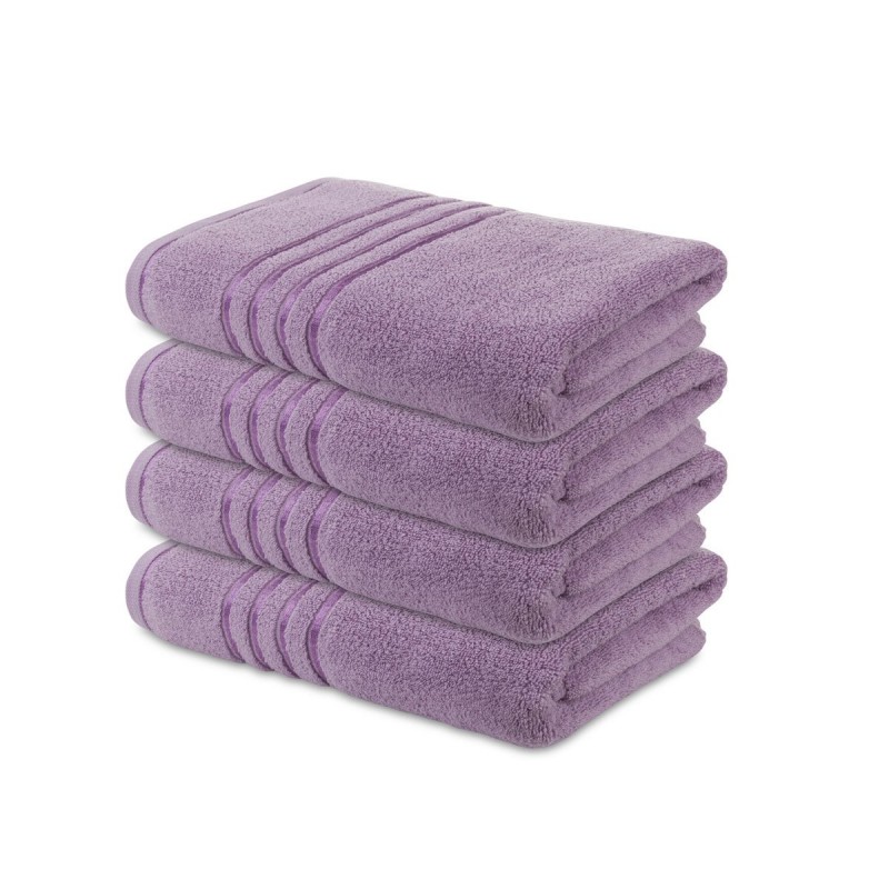 4-dijelni set ručnika Svilanit Quick Dry - ljubičasti 4 x 50 x 100 cm