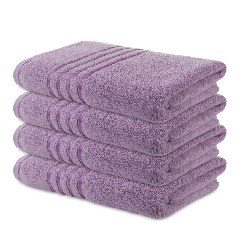 4-dijelni set ručnika Svilanit Quick Dry - ljubičasti 4 x 70 x 140 cm
