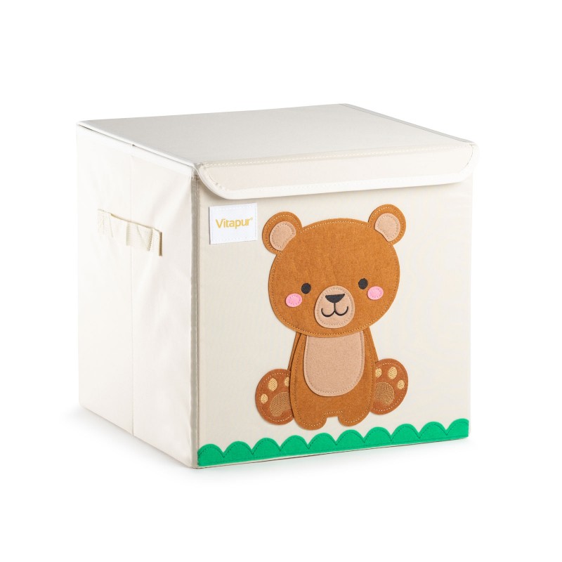 Vitapur dječja kutija za spremanje omogućuje da od sada dječje sobe održavate urednima. Simpatična kutijica s prošivenim životinjama od filca oduševit će roditelje i djecu, pospremanje igračaka neka postane igra pamćenja, što se točno krije u određenoj kutiji! Ujedno, kutija će zaigrano upotpuniti uređenje dječje sobe. Brzo se sklapa u samo 3 poteza i na debljinu od 2 cm. S pojačanim poklopcima za odlaganje i praktičnim ručkama pomoću kojih i djeca lako mogu nositi.
