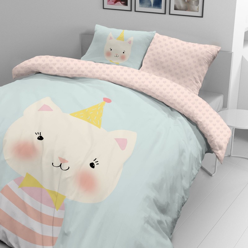 Dječja pamučna posteljina Svilanit Happy Kitty