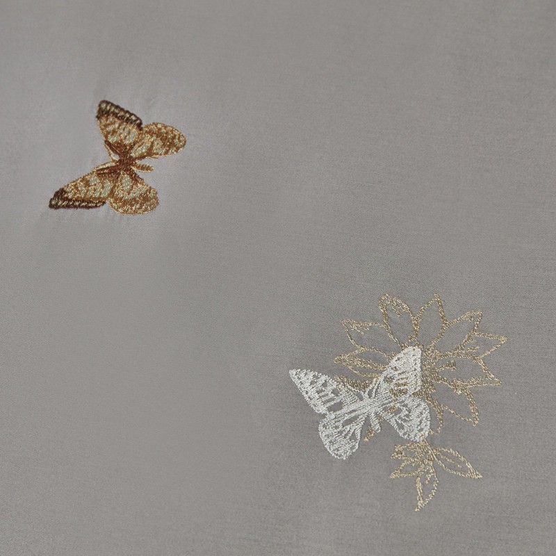 Pamučno satenska PREMIUM vezena posteljina Svilanit Butterfly