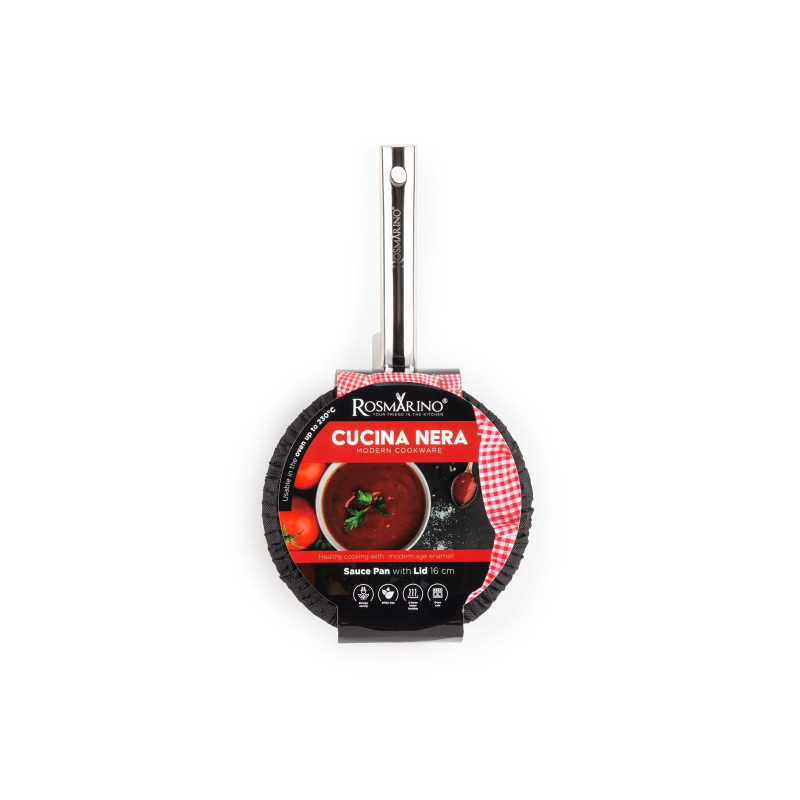 Lonac za umake s poklopcem Rosmarino Cucina Nera - 16 cm