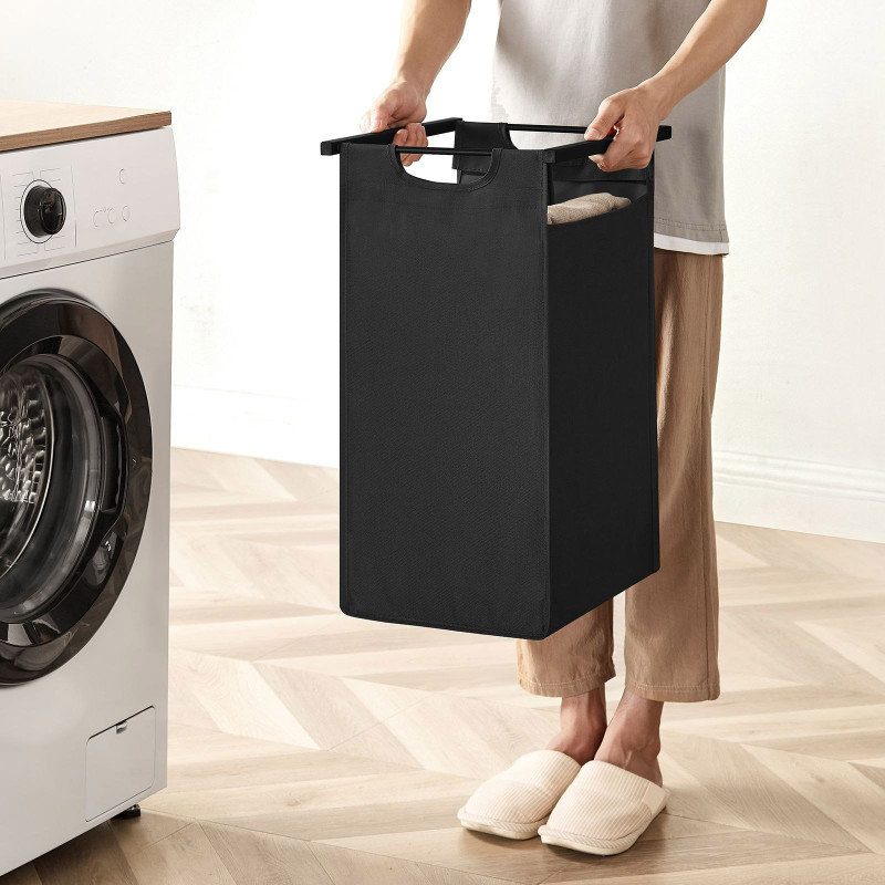 Košara za rublje Songmics Ila Duo – 2 x 46 L, crna
