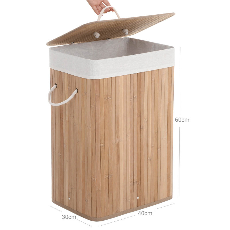 Košara za rublje Songmics Bam Duo – 72 L