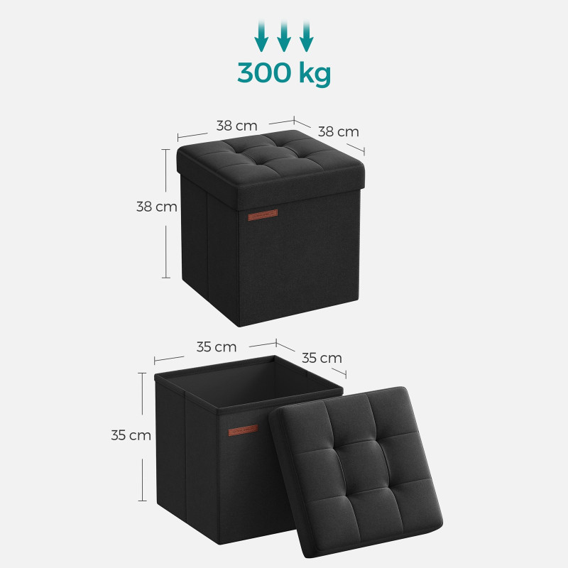 Tabure Songmics VitaBlis S - crni