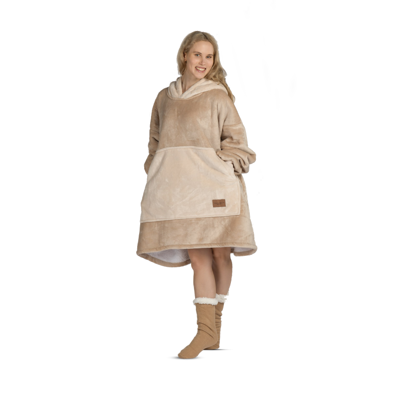 Hoodie deka za odrasle Svilanit Sandy Charm + Poklon čarape