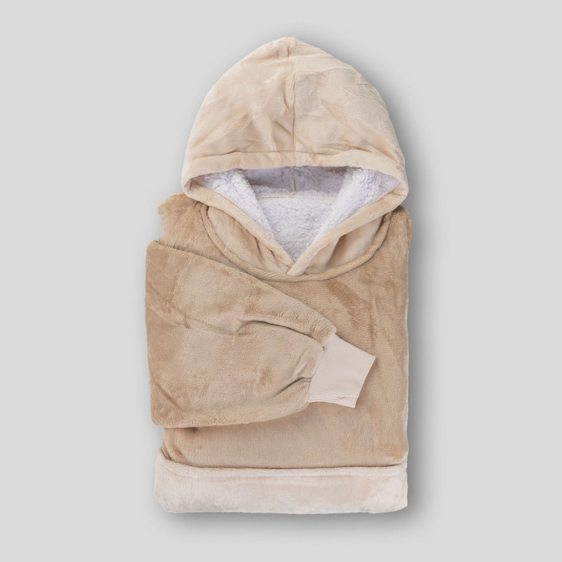 Hoodie deka za odrasle Svilanit Sandy Charm + Poklon čarape