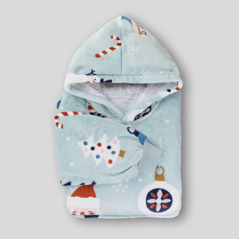 Dječja hoodie deka Svilanit Winter Wonderland + Poklon čarape 