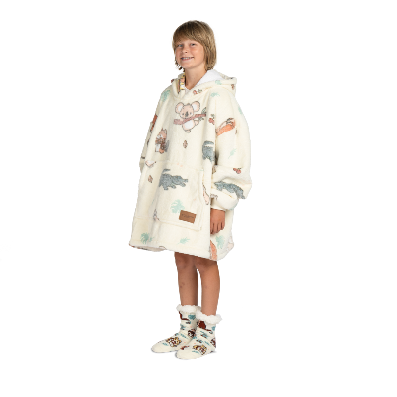 Dječja hoodie deka Svilanit Safari Neon + Poklon čarape