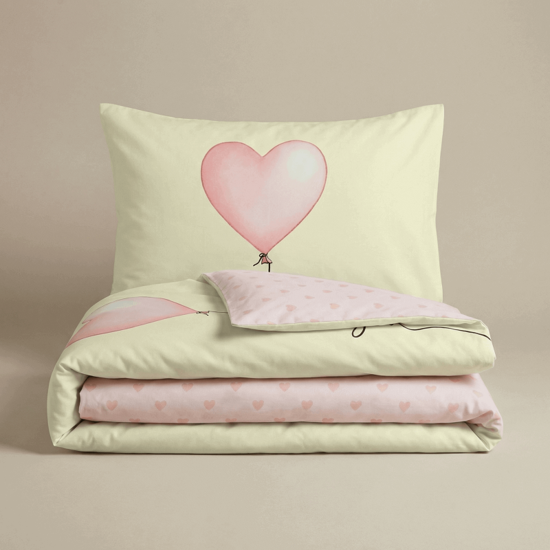 Dječja pamučna posteljina Svilanit Lovely Hearts