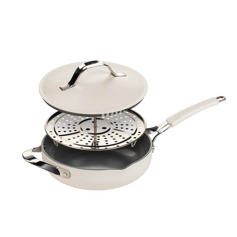 Tava za kuhanje na pari, sotiranje i prženje Rosmarino Chef’s Choice All-in-One, 24 cm – bež