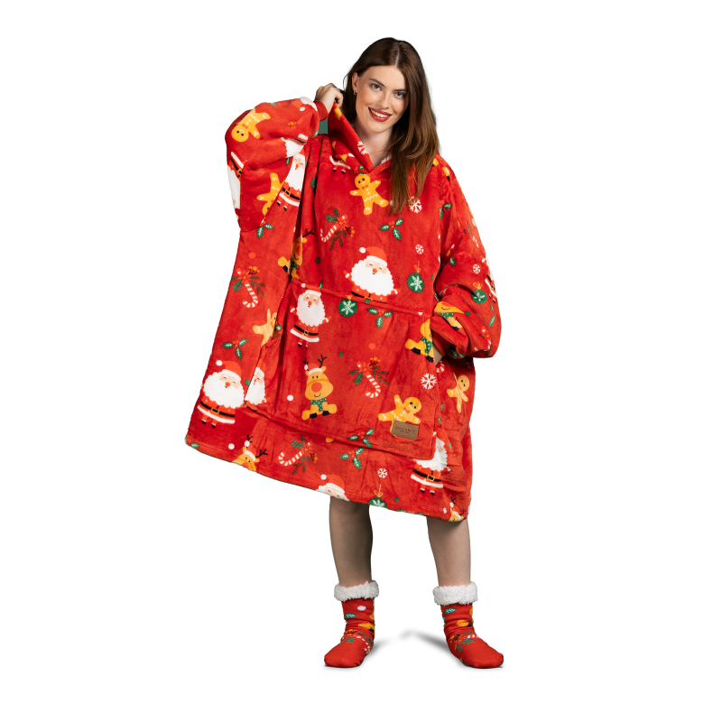 Vitapur hoodie deka Svilanit XmassJoy + poklon: čarape