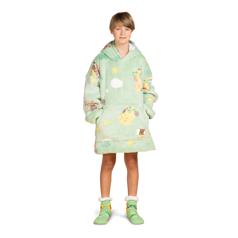 Vitapur dječja hoodie deka Svilanit JungleCool + poklon: čarape