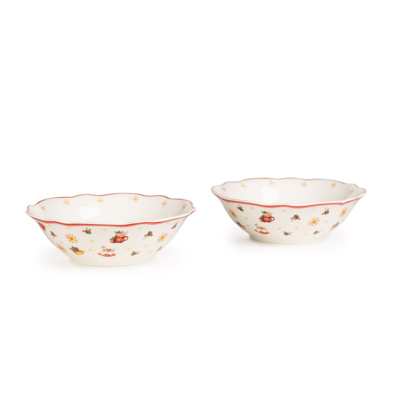 Rosmarino božićni set zdjela od visokokvalitetnog porculana 2 u 1, 15 cm