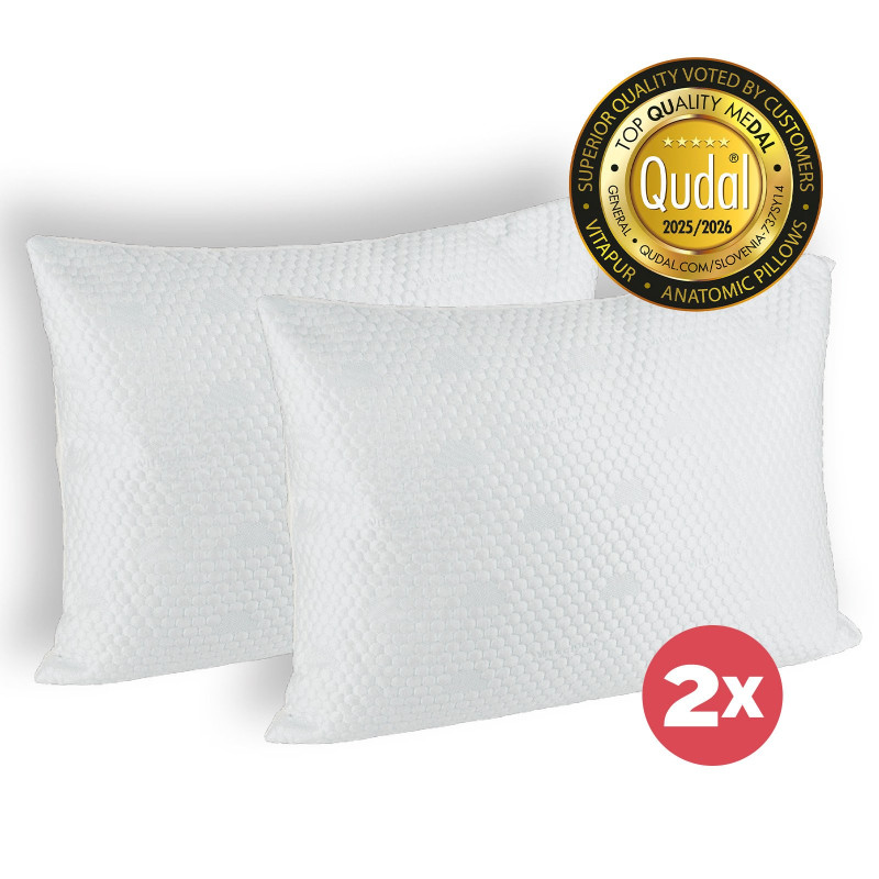2-dijelni set ergonomskih jastuka s memorijskom pjenom Vitapur VitaCloud, 50 x 70 cm 