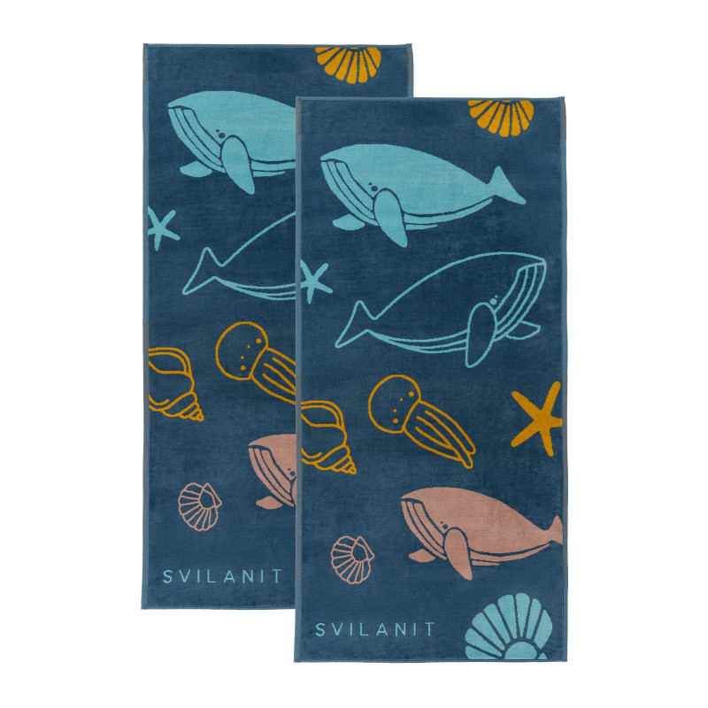 1+1 GRATIS Svilanit premium ručnik za plažu Under the Sea, 70 x 150 cm