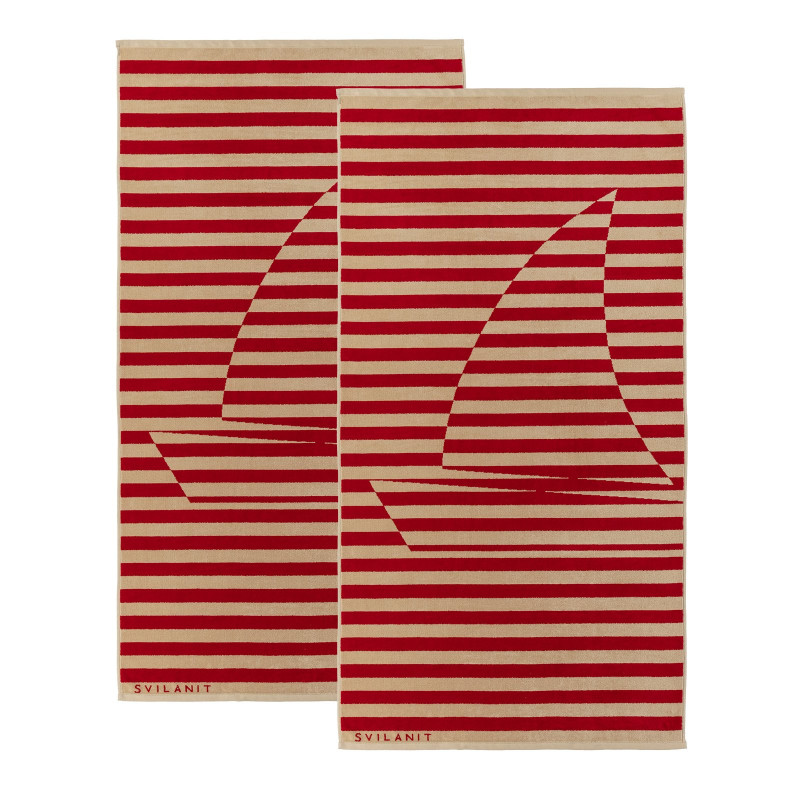 1+1 GRATIS Svilanit premium ručnik za plažu Sailing Boat, 80 x 160 cm