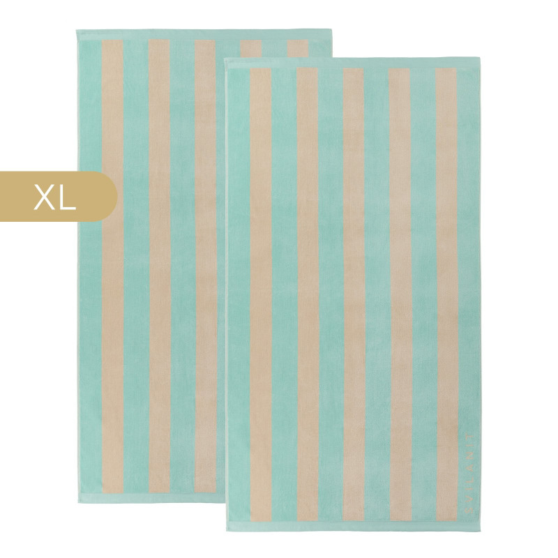 1+1 GRATIS Svilanit premium veliki ručnik za plažu Mint, 100 x 180 cm