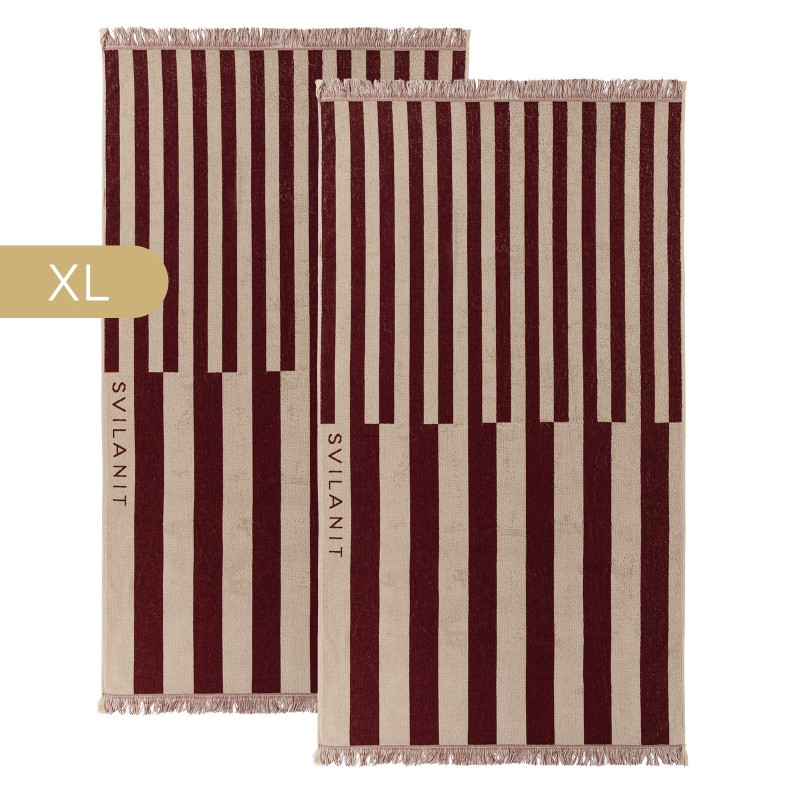 1+1 GRATIS Svilanit premium veliki ručnik za plažu Double Stripes, 100 x 180 cm
