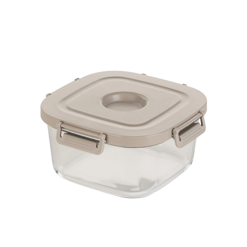 Staklena posuda s poklopcem Rosmarino Crispy2Go – 1,8 L, bež