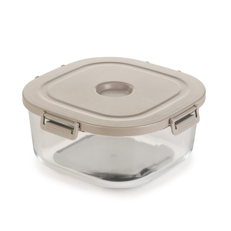 Staklena posuda s poklopcem Rosmarino Crispy2Go – 4,5 L, bež