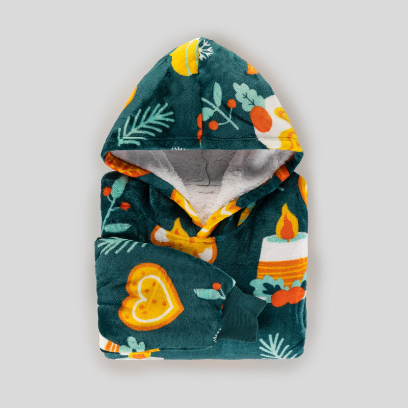 Hoodie deka s rukavima Svilanit Xmas Magic + POKLON: čarape