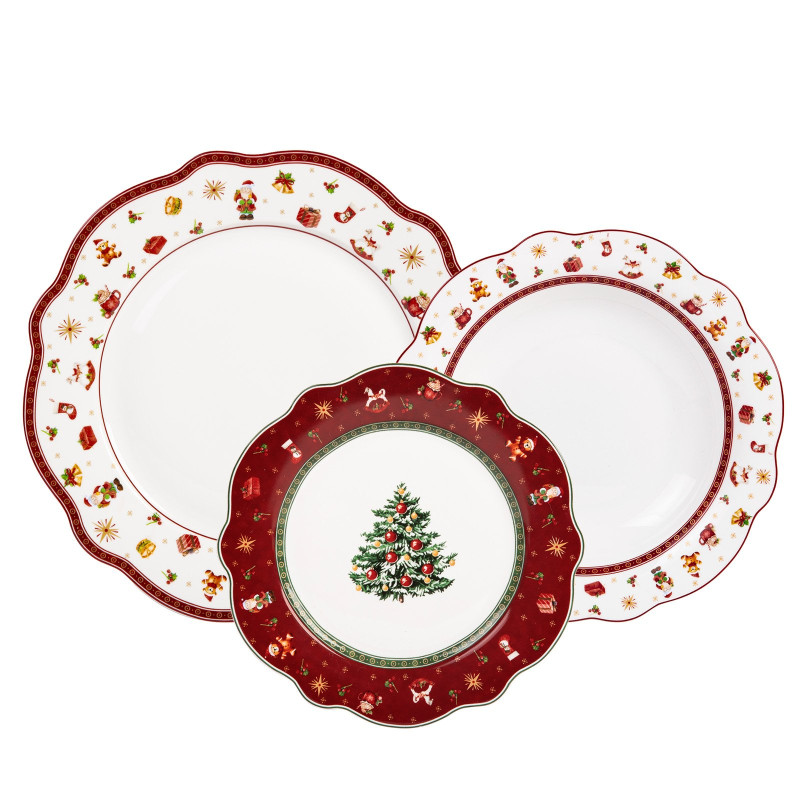 Božićni set tanjura od visokokvalitetnog porculana Rosmarino Merry Christmas