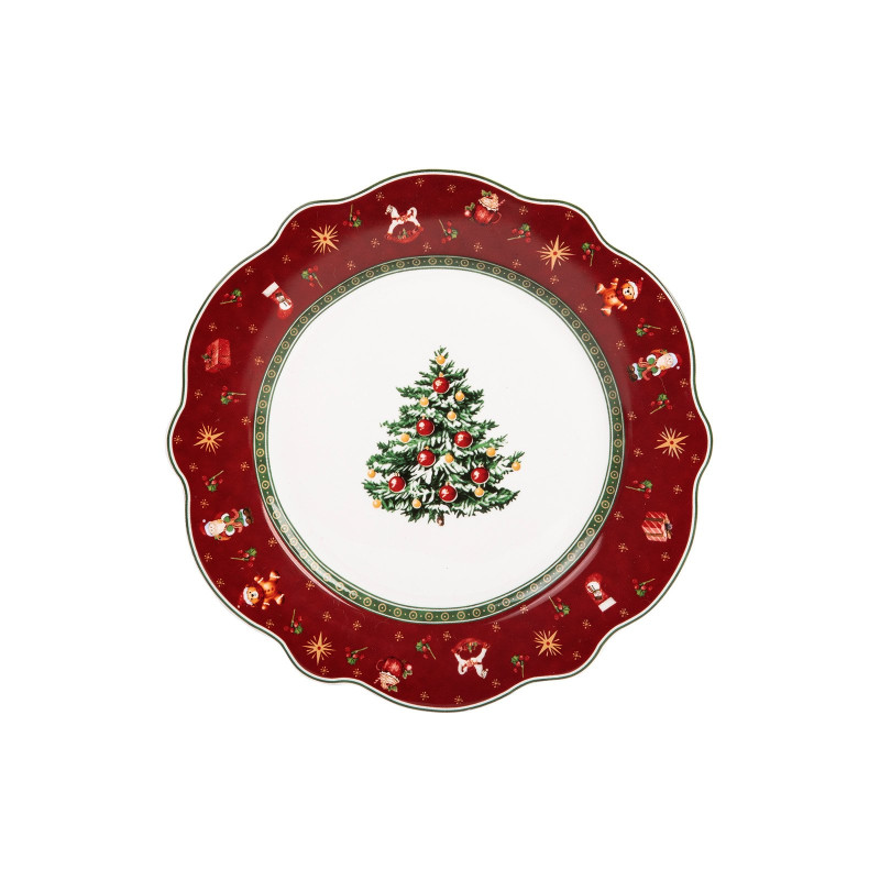 Božićni set desertnih tanjura od visokokvalitetnog porculana Rosmarino Merry Christmas