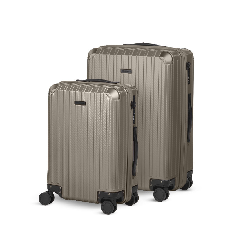 Set kabinskog i većeg kofera Scandinavia Voyage Prestige – 40 + 60 L, srebrni