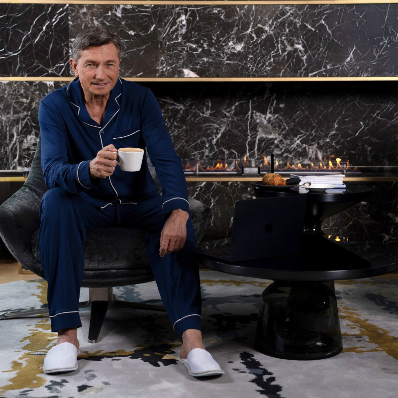 Svilanit duga muška pidžama Borut – Imperial Blue
