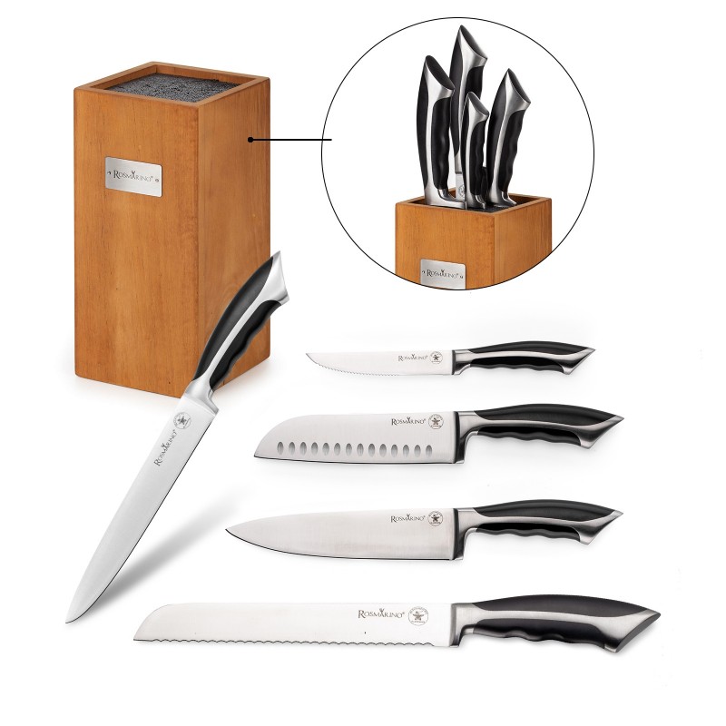 6-dijelni set noževa Rosmarino Blacksmith's i stalak za noževe