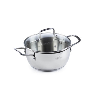 Vitapur čelični lonac Rosmarino Pour&Cook II sa staklenim poklopcem – 2,6 l, 20 cm