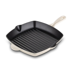Grill tava od lijevanog željeza Rosmarino Blacksmith's - 27 cm, bež
