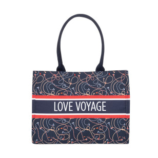 Moderna torba Svilanit Love Voyage, plavo-crvena