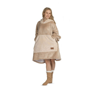 Hoodie deka za odrasle Svilanit Sandy Charm + Poklon čarape