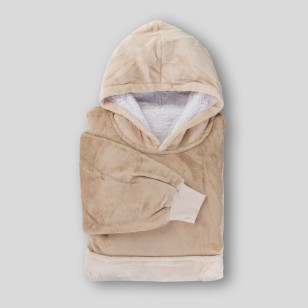 Hoodie deka za odrasle Svilanit Sandy Charm + Poklon čarape