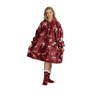 Hoodie deka za odrasle Svilanit Bow + Poklon čarape