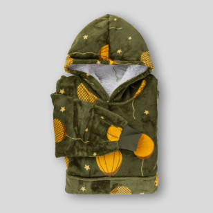 Hoodie deka za odrasle Svilanit Balloons + Poklon čarape 