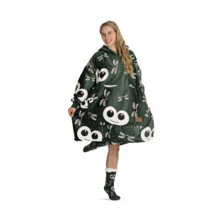 Hoodie deka za odrasle Svilanit Big Eye + Poklon čarape