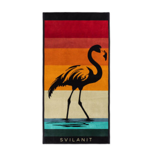 Ručnik za plažu  Svilanit Retro Flamingo, 80 x 160 cm