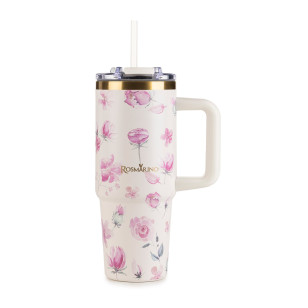 Termosica Rosmarino MegaCup Roses 870 ml – bež