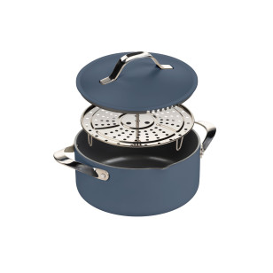 Lonac za kuhanje na pari, pirjanje i prženje Rosmarino Chef's Choice All-in-One, 24 cm – plava
