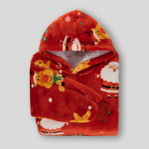 Vitapur dječja hoodie deka Svilanit XmassJoy + poklon: čarape