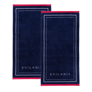 1+1 GRATIS Svilanit premium ručnik za plažu Frames, 80 x 160 cm