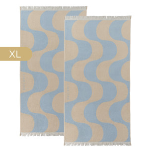 1+1 GRATIS Svilanit premium veliki ručnik za plažu Waves, 100 x 180 cm