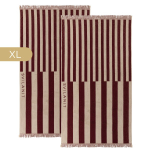 1+1 GRATIS Svilanit premium veliki ručnik za plažu Double Stripes, 100 x 180 cm