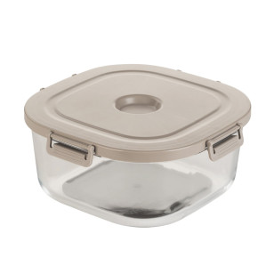 Staklena posuda s poklopcem Rosmarino Crispy2Go – 4,5 L, bež