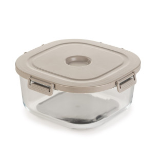 Staklena posuda s poklopcem Rosmarino Crispy2Go – 4,5 L, bež